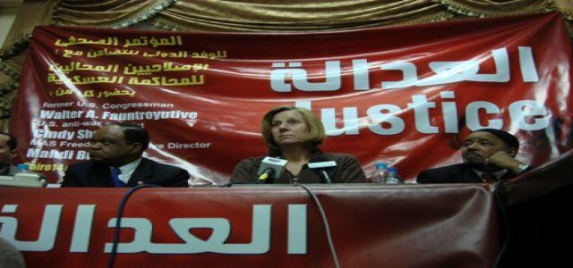 Activist Sheehan Comes To Egypt, Calls For End To Military Trials