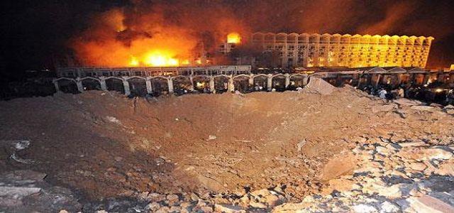 Bombed, partially destroyed building in Gaza collapses killing a man