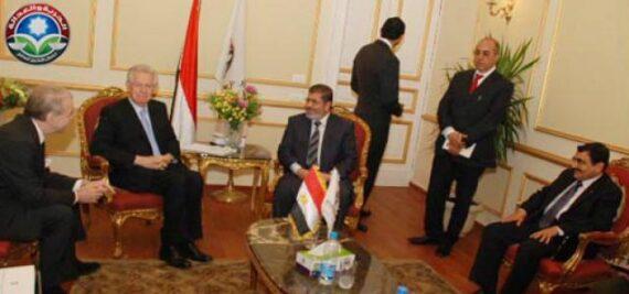 Freedom and Justice Chairman Meets With Italian PM Mario Monti